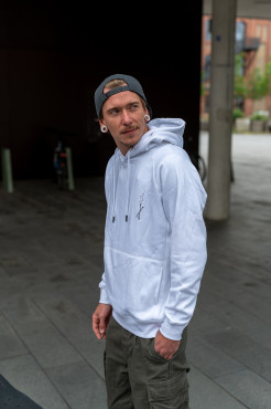 Janina Lorey Herren Hoodie White